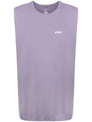 Off Duty logo print tank top - Purple