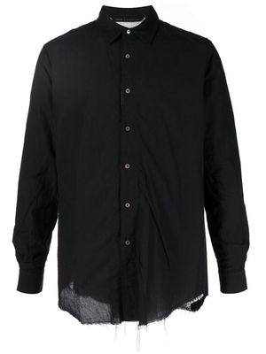 Forme D'expression button-up raw-edge shirt - Black