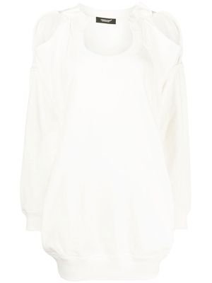UNDERCOVER ripped-detail oversized sweatshirt - White