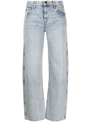 KHAITE mid-rise cropped jeans - Blue