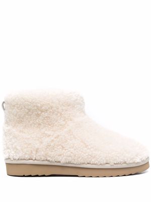 12 STOREEZ shearling ankle boots - White