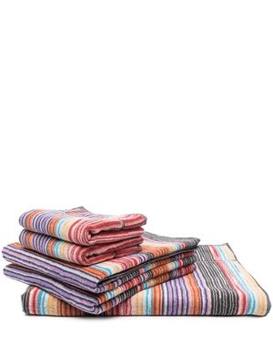 Missoni Home 3-piece striped towel set - Orange