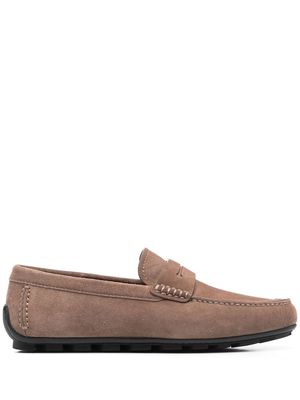 Zegna suede penny loafers - Neutrals
