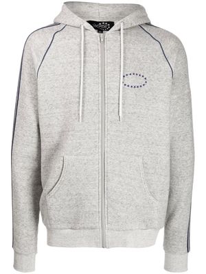 AFB side stripe zipped hoodie - Grey