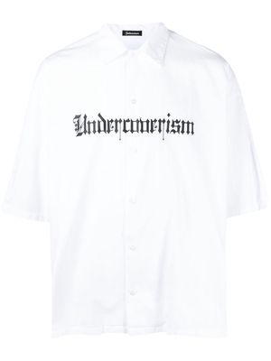 Undercoverism logo-print cotton shirt - White