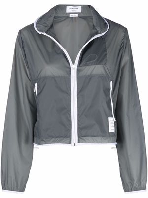 Thom Browne hooded lightweight jacket - Grey