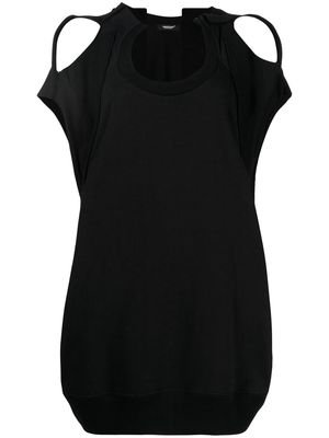 UNDERCOVER cut-out asymmetric blouse - Black