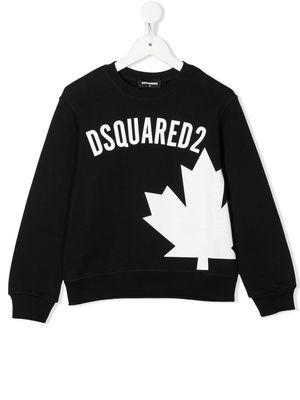 Dsquared2 Kids logo-print detail sweatshirt - Black