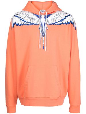 Marcelo Burlon County of Milan Wings-print cotton hoodie - Orange