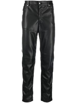 Eckhaus Latta coated slim-cut trousers - Black