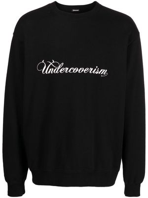 Undercoverism logo-print cotton sweater - Black