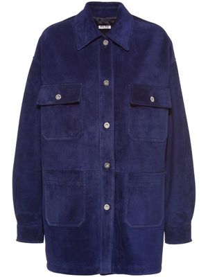 Miu Miu oversized shirt jacket - Blue