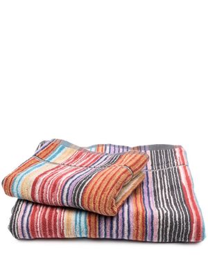Missoni Home 2-piece striped towel set - Orange