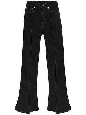 Y/Project Trumpet high-waist bootcut jeans - Black