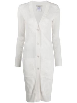 Laneus longline jersey-knit cardigan - White