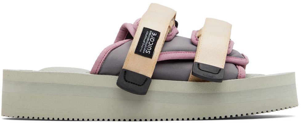 Suicoke Purple & Beige MOTO-VPO Sandals