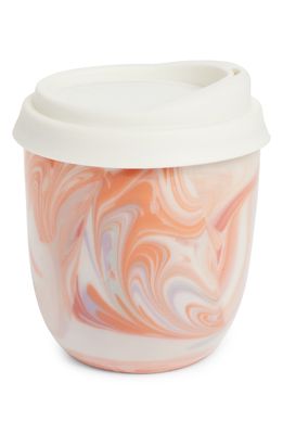 REX DESIGN Handmade Ceramic Travel Mug in Pink Marble