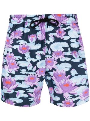 ASPESI floral-print swim shorts - Blue