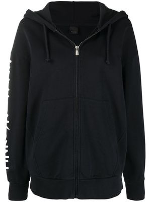 PINKO logo-print zip-up hoodie - Black
