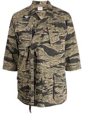 Maharishi camouflage belted shirt jacket - Green