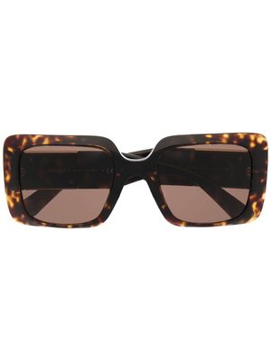 Versace Eyewear square-frame tortoiseshell-effect sunglasses - Brown
