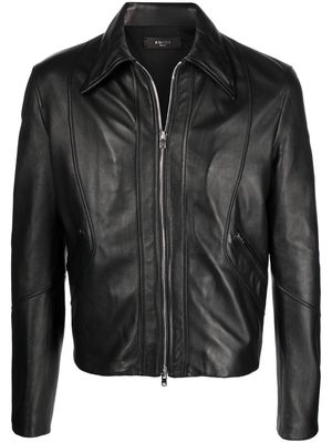 AMIRI zip leather jacket - Black