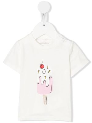 Stella McCartney Kids ice-lolly organic-cotton T-shirt - White