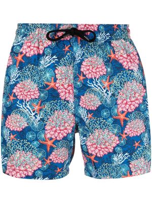 ASPESI graphic-print swim shorts - Blue