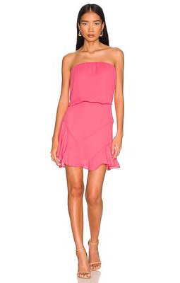 krisa Strapless Mini Dress in Pink