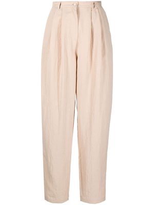Emporio Armani tapered high-waist trousers - Neutrals