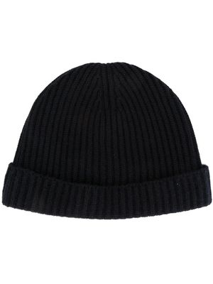 N.Peal ribbed-knit cashmere beanie - Blue