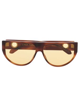 Linda Farrow tortoiseshell frame sunglasses - Brown