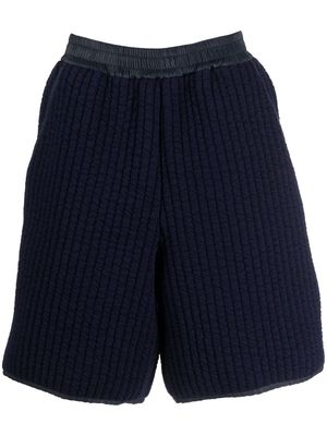 Jil Sander quilted knee-length shorts - Blue