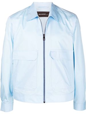 Neil Barrett lightweight zip up jacket - Blue