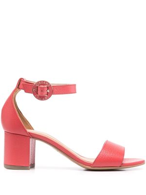 Emporio Armani ankle-buckle leather sandals - Red