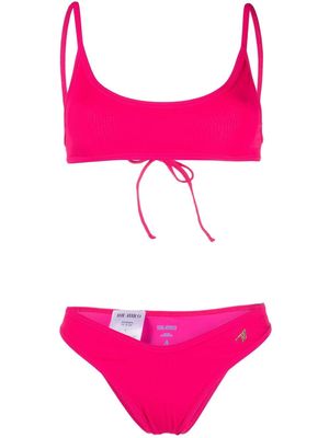 The Attico scoop-neck bikini set - Pink