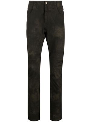 Andrea Ya'aqov bleached style slim-fit jeans - Green