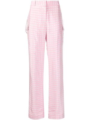 Jacquemus check-pattern trousers - Pink