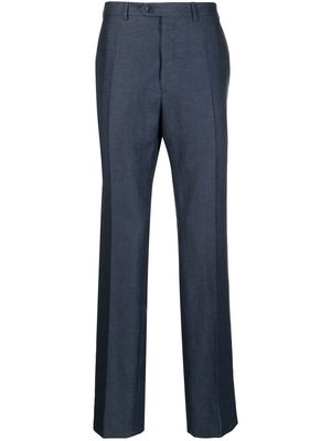 Brioni mid-rise straight leg trousers - Blue