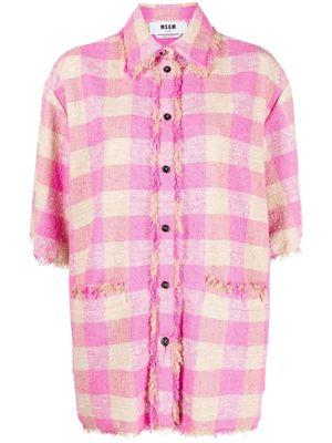 MSGM check-pattern shirt - Pink