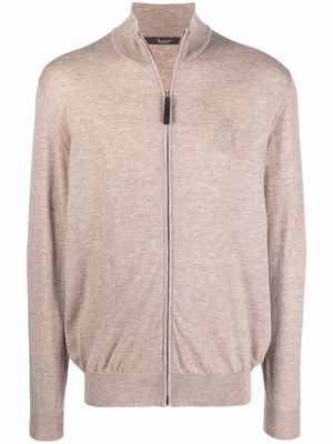 Billionaire Crest cashmere-blend zip-up jumper - Neutrals