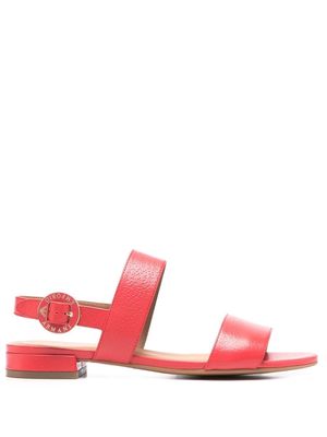 Emporio Armani leather-strap sandals - Red