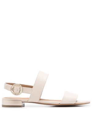 Emporio Armani leather-strap sandals - White
