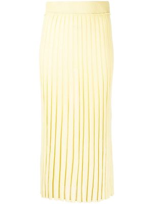 Rus high-waisted rib-knit skirt - Yellow