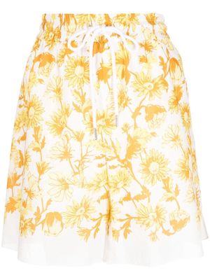 PAUL SMITH floral-print drawstring shorts - White
