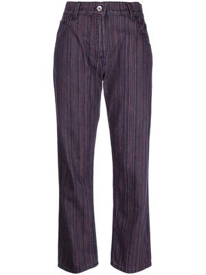 YMC geanie striped straight-leg trousers - Multicolour