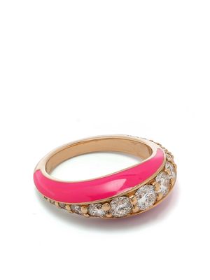 Melissa Kaye 18kt rose gold Remi diamond ring - Pink