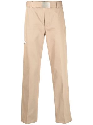 LANVIN buckle-fastened straight trousers - Neutrals
