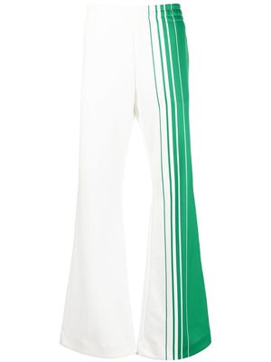 Casablanca striped flared track pants - White