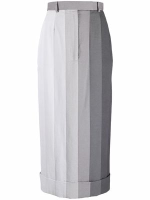 Thom Browne panelled midi skirt - Grey